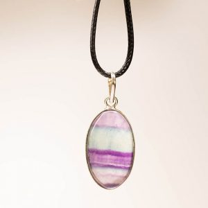 Pendentif Fluorine arc-en-ciel